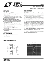 Datasheet LTC485IS8 manufacturer Linear