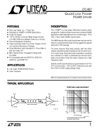 Datasheet LTC487IS manufacturer Linear