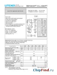 Datasheet MBR4035PT manufacturer Lite-On