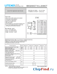 Datasheet SBG2040CT manufacturer Lite-On