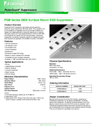 Datasheet PGB0040805 manufacturer Littelfuse