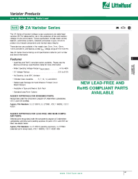 Datasheet V120ZA1 manufacturer Littelfuse