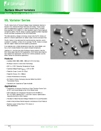 Datasheet V9MLA0402 manufacturer Littelfuse