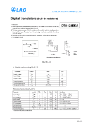 Datasheet DTA123EKA manufacturer Leshan Radio