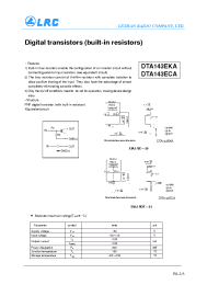 Datasheet DTA143ECA manufacturer Leshan Radio