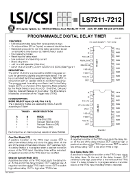 Datasheet LS7212 manufacturer LSI
