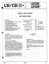 Datasheet LS7225 manufacturer LSI
