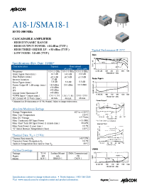 Datasheet A18-1 manufacturer M/A-COM