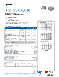Datasheet A3010 manufacturer M/A-COM