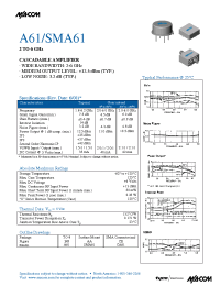 Datasheet A61 manufacturer M/A-COM