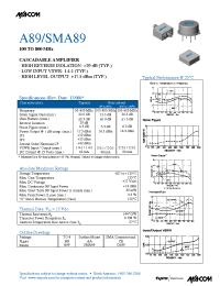 Datasheet A89 manufacturer M/A-COM