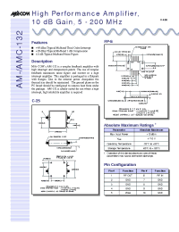 Datasheet AM-132PIN manufacturer M/A-COM