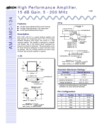Datasheet AM-134PIN manufacturer M/A-COM