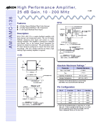 Datasheet AM-138PIN manufacturer M/A-COM