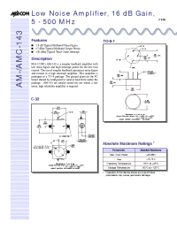 Datasheet AM-143PIN manufacturer M/A-COM