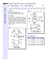 Datasheet AM-146PIN manufacturer M/A-COM