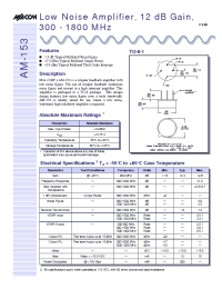 Datasheet AM-153PIN manufacturer M/A-COM
