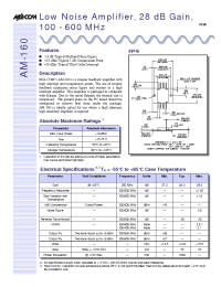 Datasheet AM-160 manufacturer M/A-COM
