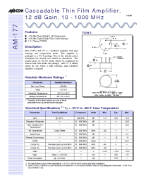 Datasheet AM-177 manufacturer M/A-COM