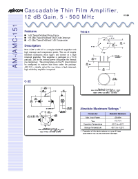 Datasheet AM-182PIN manufacturer M/A-COM