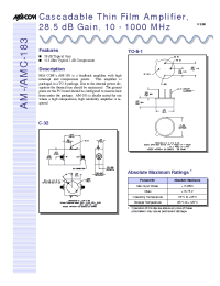 Datasheet AM-183PIN manufacturer M/A-COM