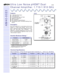 Datasheet AM40-0023 manufacturer M/A-COM
