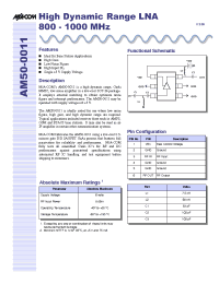 Datasheet AM50-0011TR3000 manufacturer M/A-COM