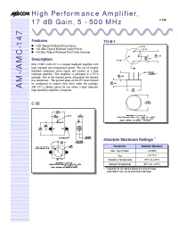 Datasheet AMC-147SMA manufacturer M/A-COM