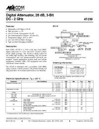 Datasheet AT-230 manufacturer M/A-COM