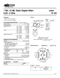 Datasheet AT-358 manufacturer M/A-COM