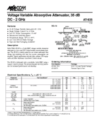 Datasheet AT-635 manufacturer M/A-COM