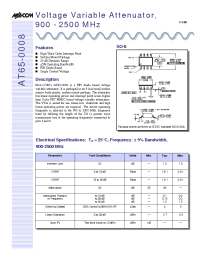 Datasheet AT65-0008-TB manufacturer M/A-COM