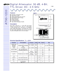 Datasheet AT90-1233 manufacturer M/A-COM