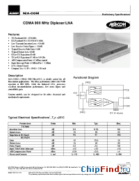 Datasheet CDMA900 manufacturer M/A-COM