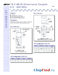 Datasheet CH-137 manufacturer M/A-COM