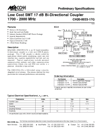 Datasheet CH20-0033-17G manufacturer M/A-COM