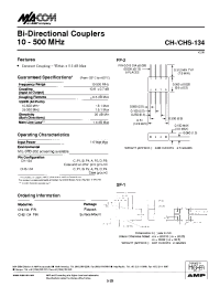 Datasheet CHS-134 manufacturer M/A-COM