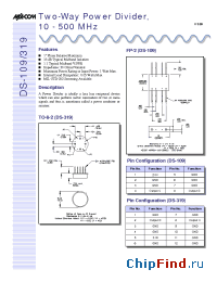 Datasheet DS-319 manufacturer M/A-COM