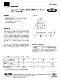 Datasheet DS52-0007-TR manufacturer M/A-COM