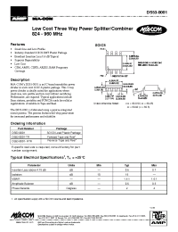 Datasheet DS53-0001 manufacturer M/A-COM