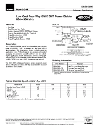 Datasheet DS54-0005 manufacturer M/A-COM