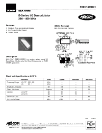 Datasheet EKIN2-390DX1 manufacturer M/A-COM