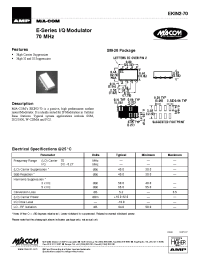 Datasheet EKIN2-70 manufacturer M/A-COM