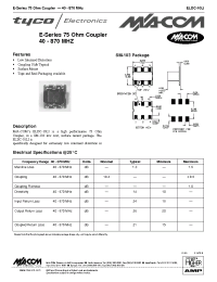 Datasheet ELDC-10LI manufacturer M/A-COM