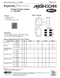 Datasheet EMDC-17-8-75 manufacturer M/A-COM