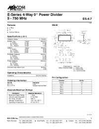 Datasheet ES-4-7 manufacturer M/A-COM