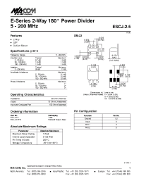 Datasheet ESCJ-2-5TR manufacturer M/A-COM