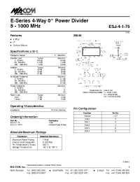 Datasheet ESJ-4-1-75 manufacturer M/A-COM