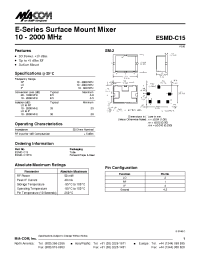 Datasheet ESMD-C15TR manufacturer M/A-COM