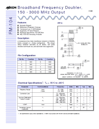 Datasheet FM-104 manufacturer M/A-COM